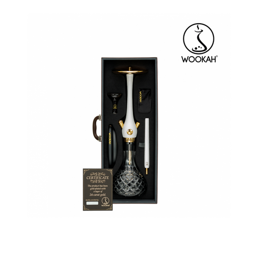 Wookah 24K Gold -Plated White Nox Black Check Set